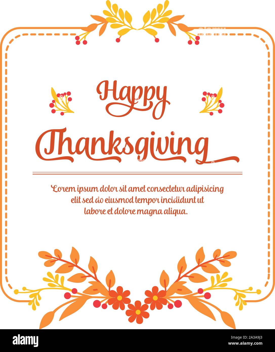 Design beautiful card thanksgiving, with ornament of autumn leaves ...