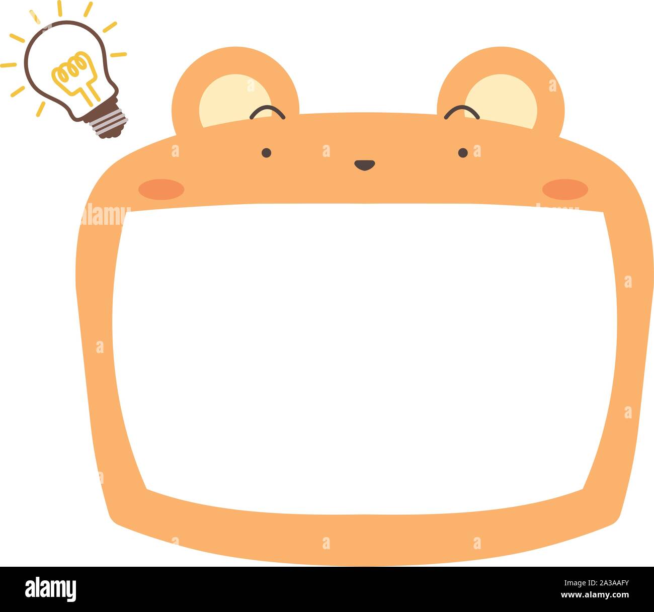This is a illustration of Cute Bear whiteboard Stock Vector Image & Art ...