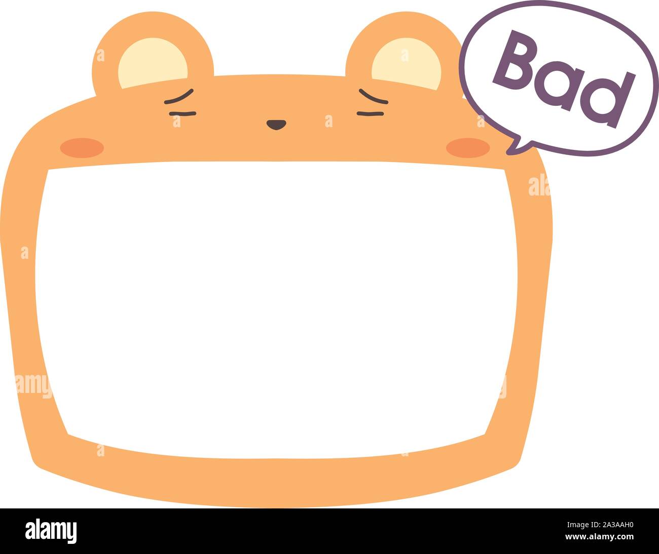 This is a illustration of Cute Bear whiteboard Stock Vector Image & Art ...