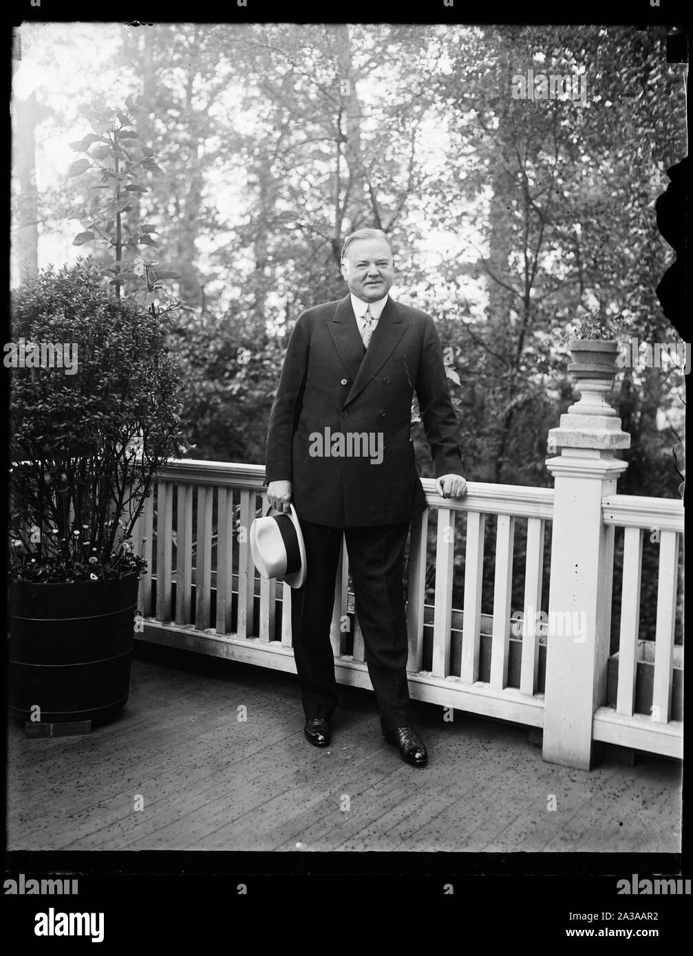 Secretary of Commerce Herbert Hoover as he posed for a special informal
