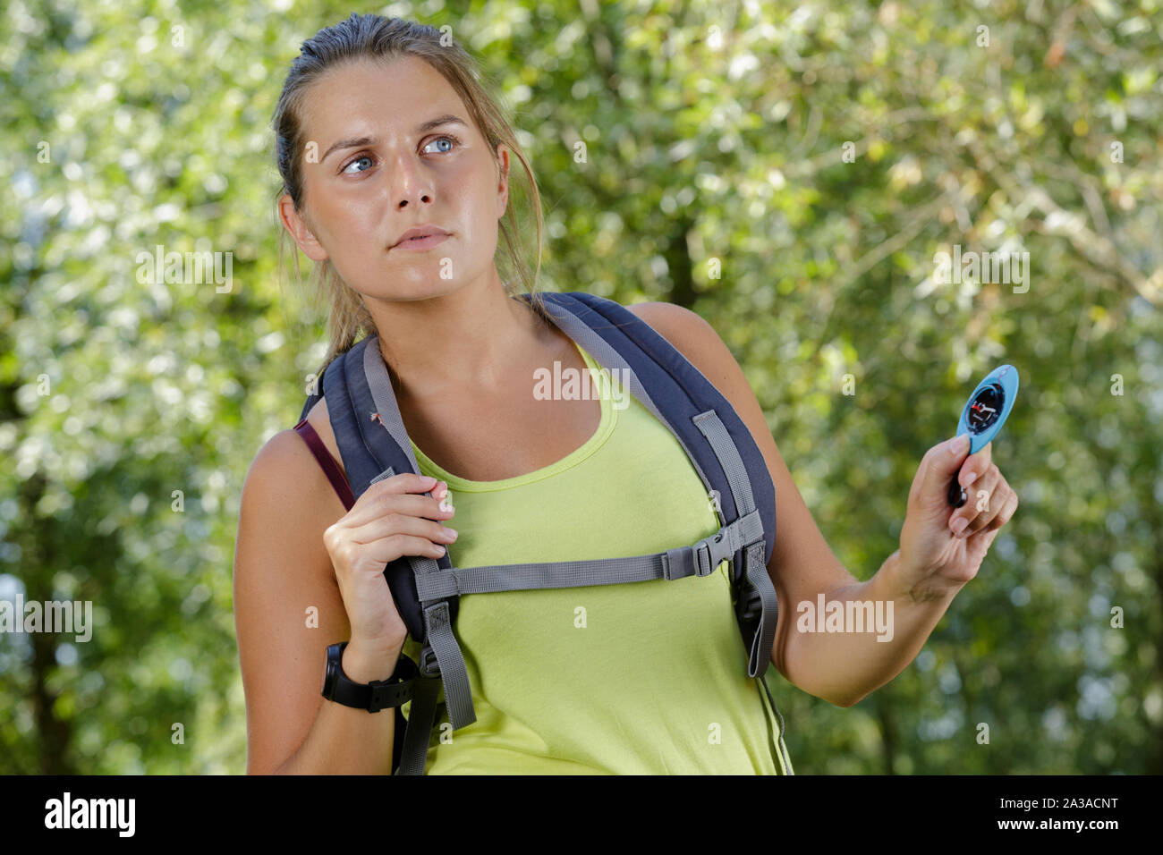 Young tanned female hiker hi-res stock photography and images - Alamy