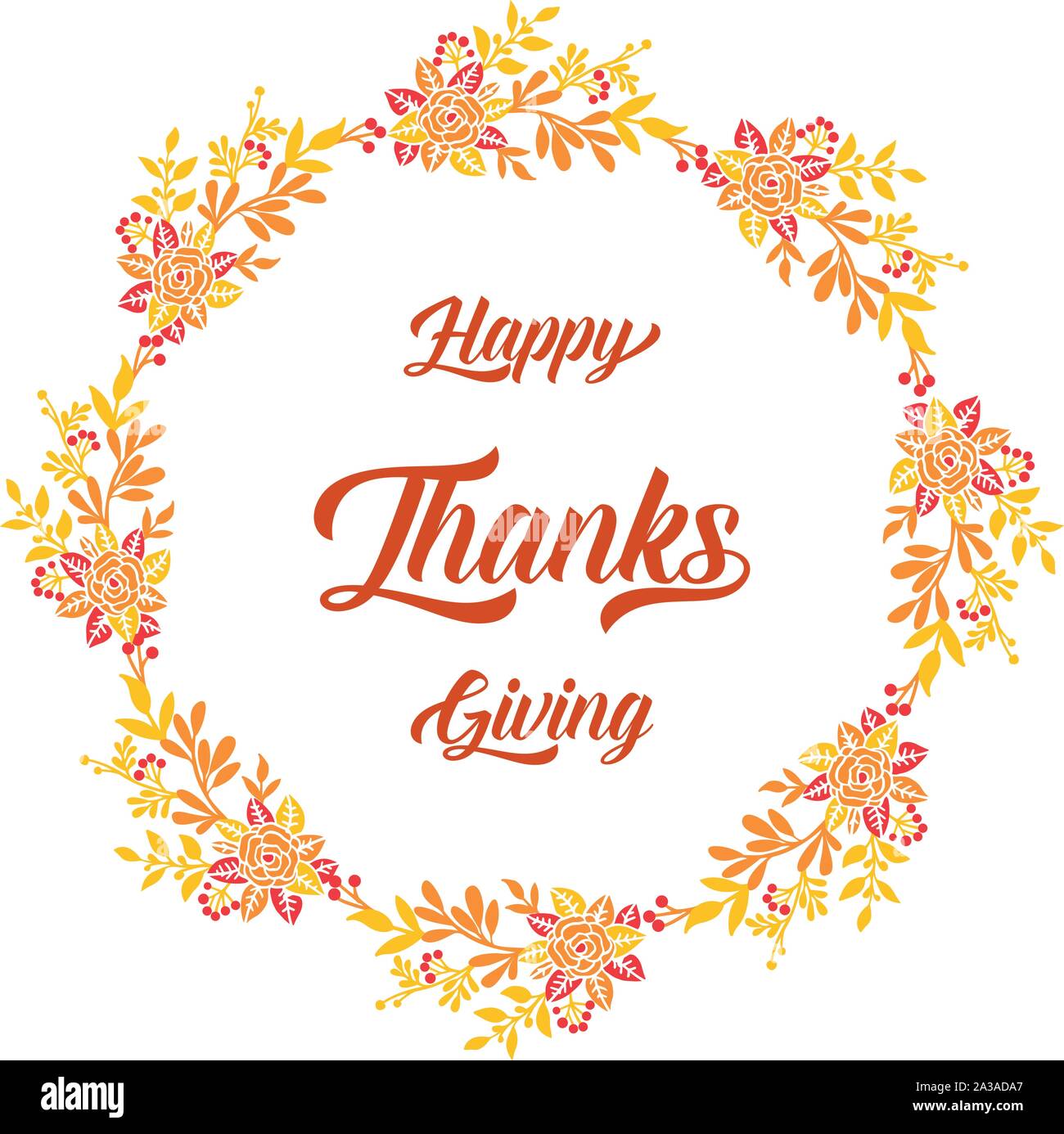 Card thanksgiving, with autumn leaves frame background. Vector Stock ...