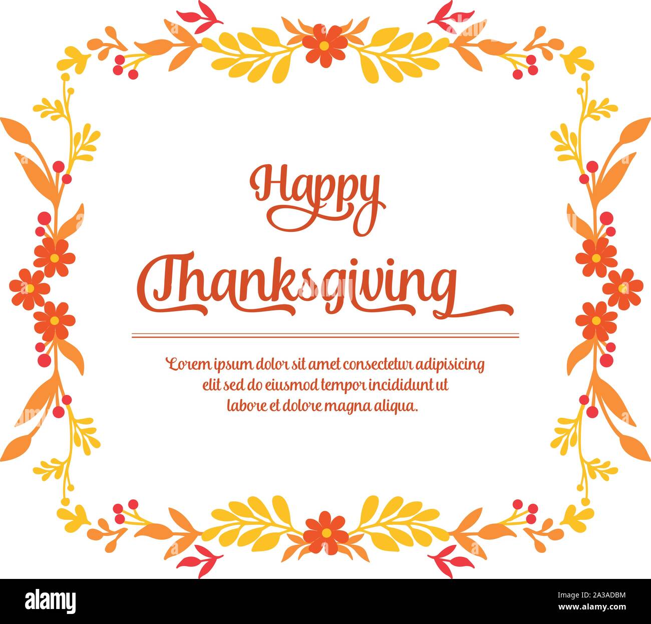 Card thanksgiving, with autumn leaves frame background. Vector Stock ...