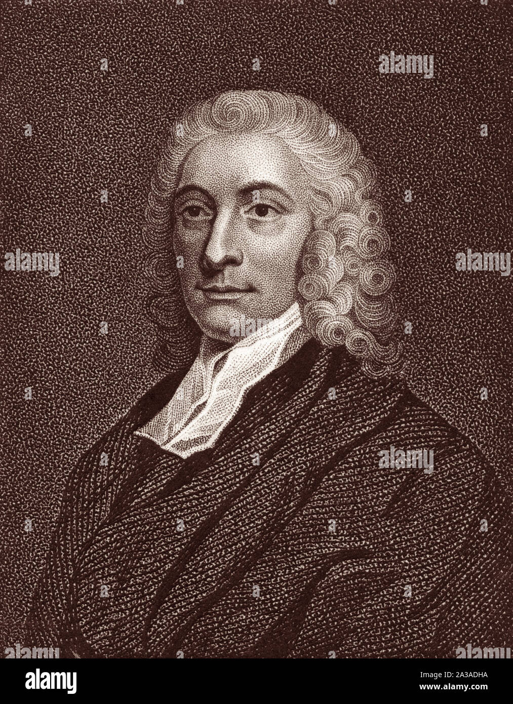 Philip Doddridge D.D. (1702–1751) was an evangelical English Nonconformist (Congregationalist) minister, educator, and prolific hymnwriter. Doddridge was a contemporary and friend of Isaac Watts, John Wesley and George Whitefield, and was an influence through his writing on William Wilberforce and Charles Spurgeon. Stock Photo