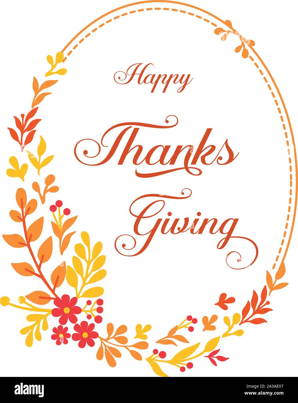 Card template of thanksgiving, with various style of autumn leaves ...