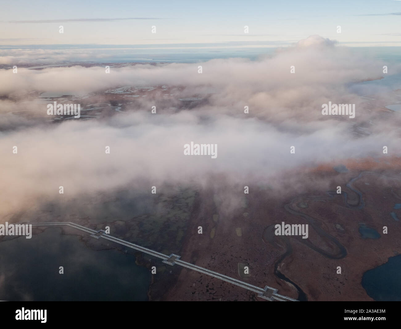 Prudhoe Bay Oil Fields, Deadhorse, Alaska. Arctic Ocean. Melting Tundra. Energy Global Warming