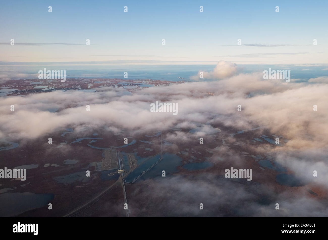 Prudhoe Bay Oil Fields, Deadhorse, Alaska. Arctic Ocean. Melting Tundra. Energy Global Warming