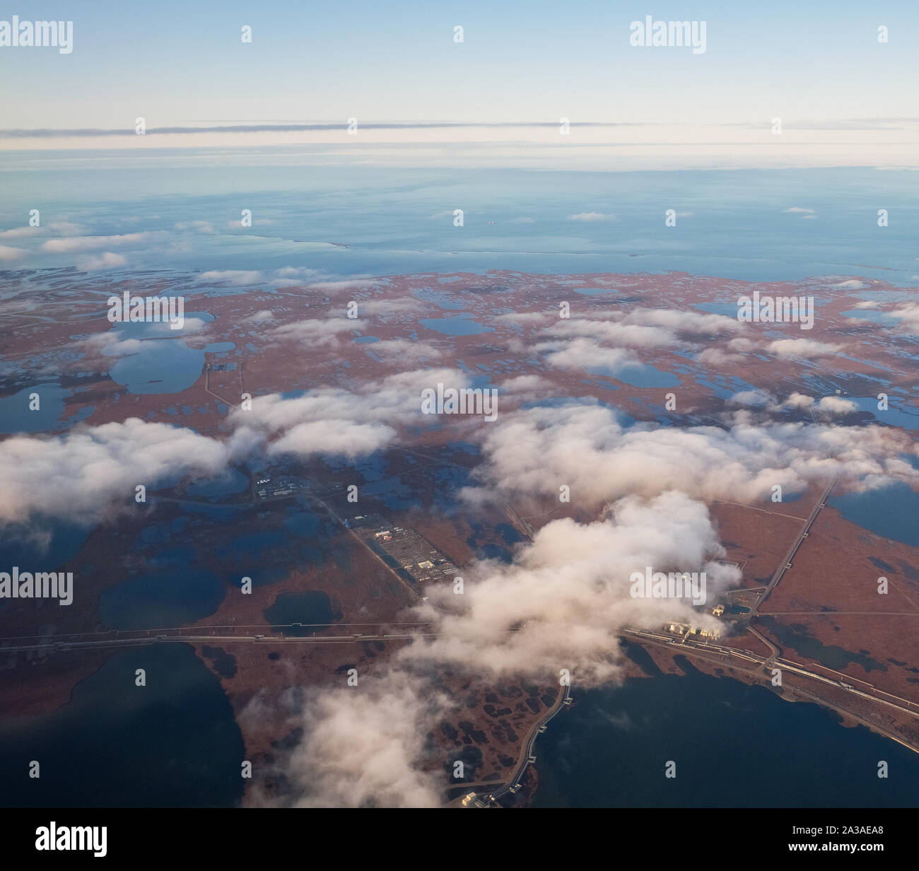 Prudhoe Bay Oil Fields, Deadhorse, Alaska. Arctic Ocean. Melting Tundra. Energy Global Warming