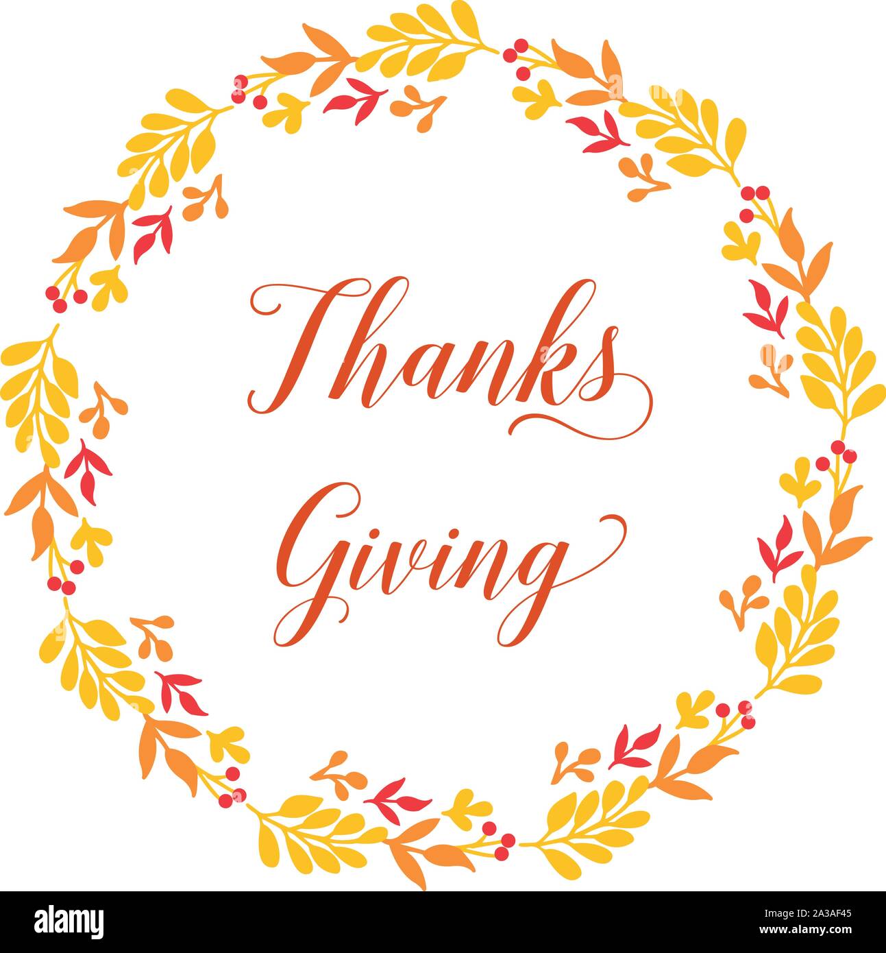 Template invitation card of thanksgiving, with pattern of autumn leaf ...