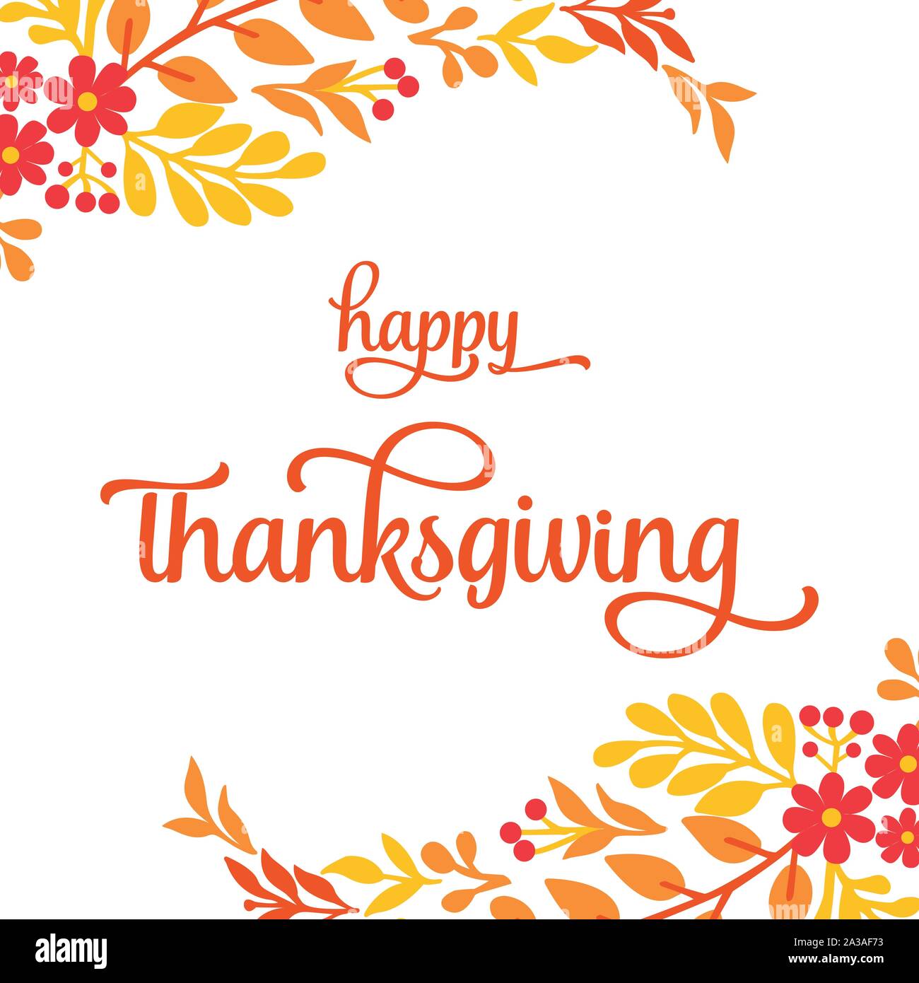 Concept of card thanksgiving, with decorative of elegant autumn leaves ...