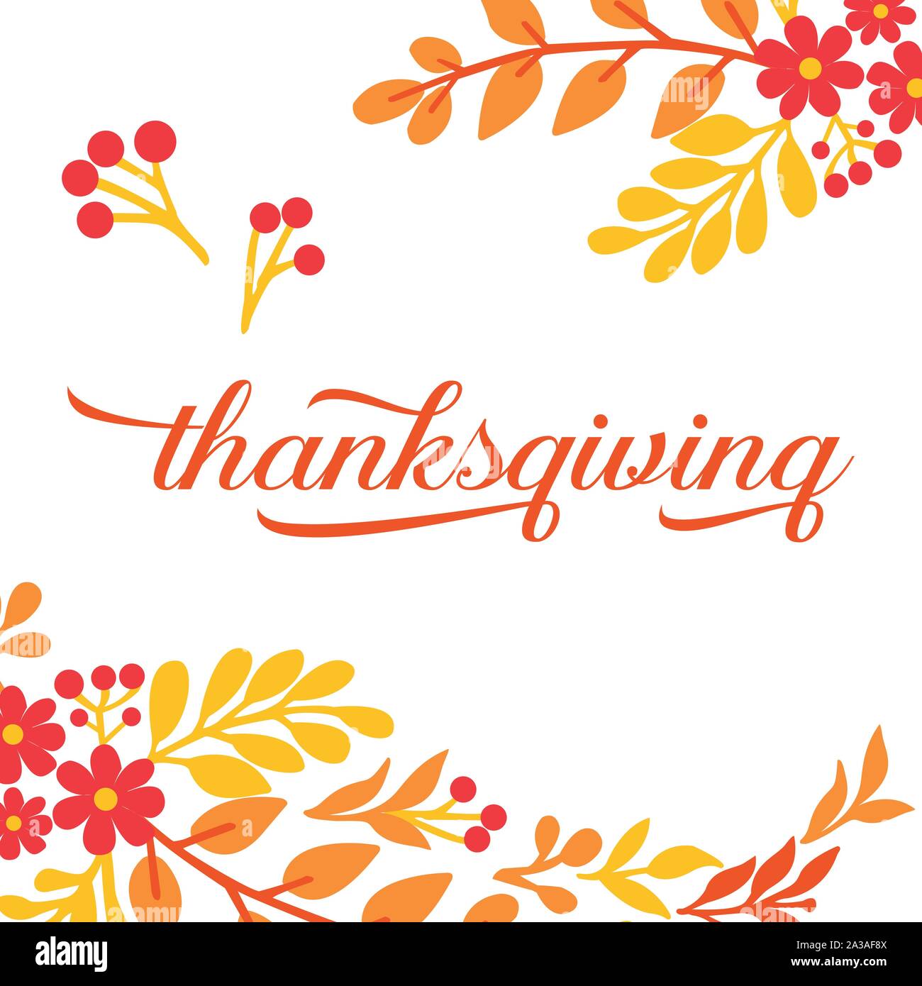 Concept of card thanksgiving, with decorative of elegant autumn leaves ...
