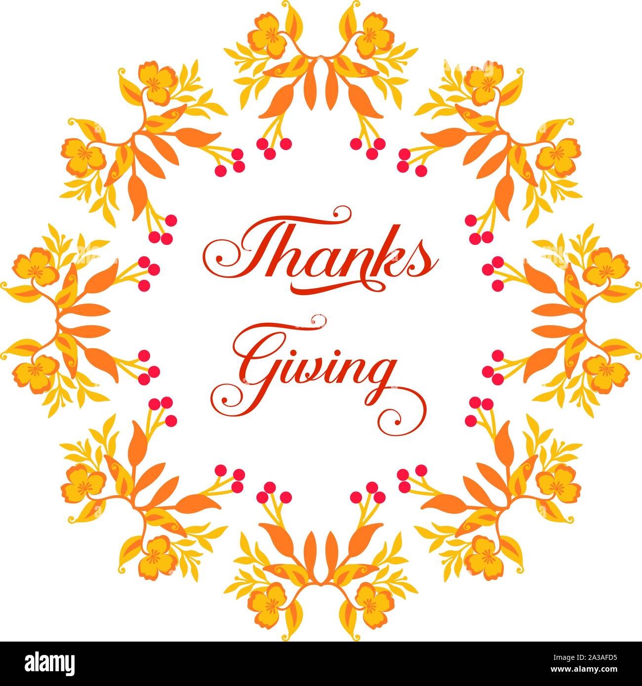 Concept of card thanksgiving, with decorative of elegant autumn leaves ...