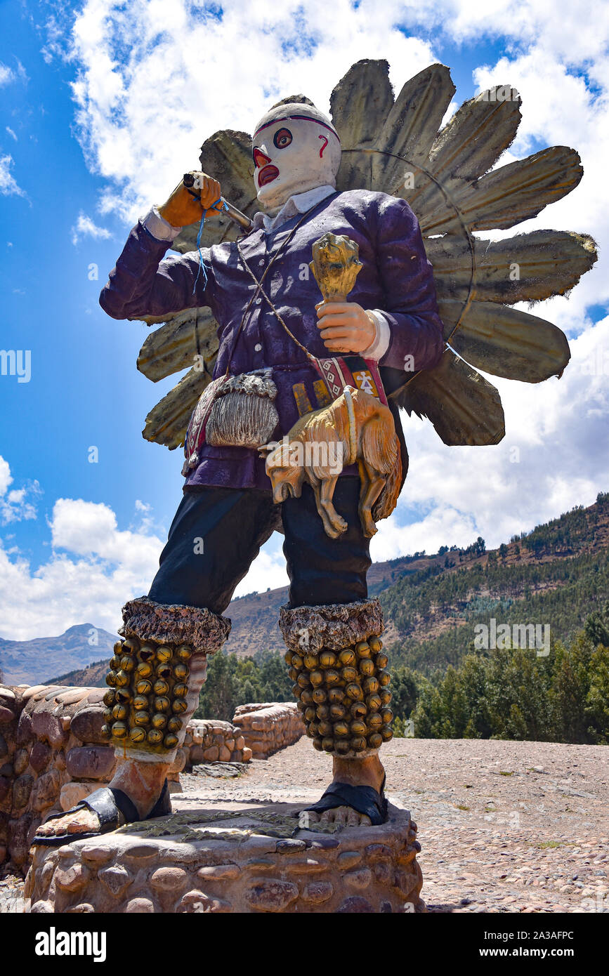 A statue of the Senor de las Nieves, in the village of Checacupe, Cusco, Peru Stock Photo