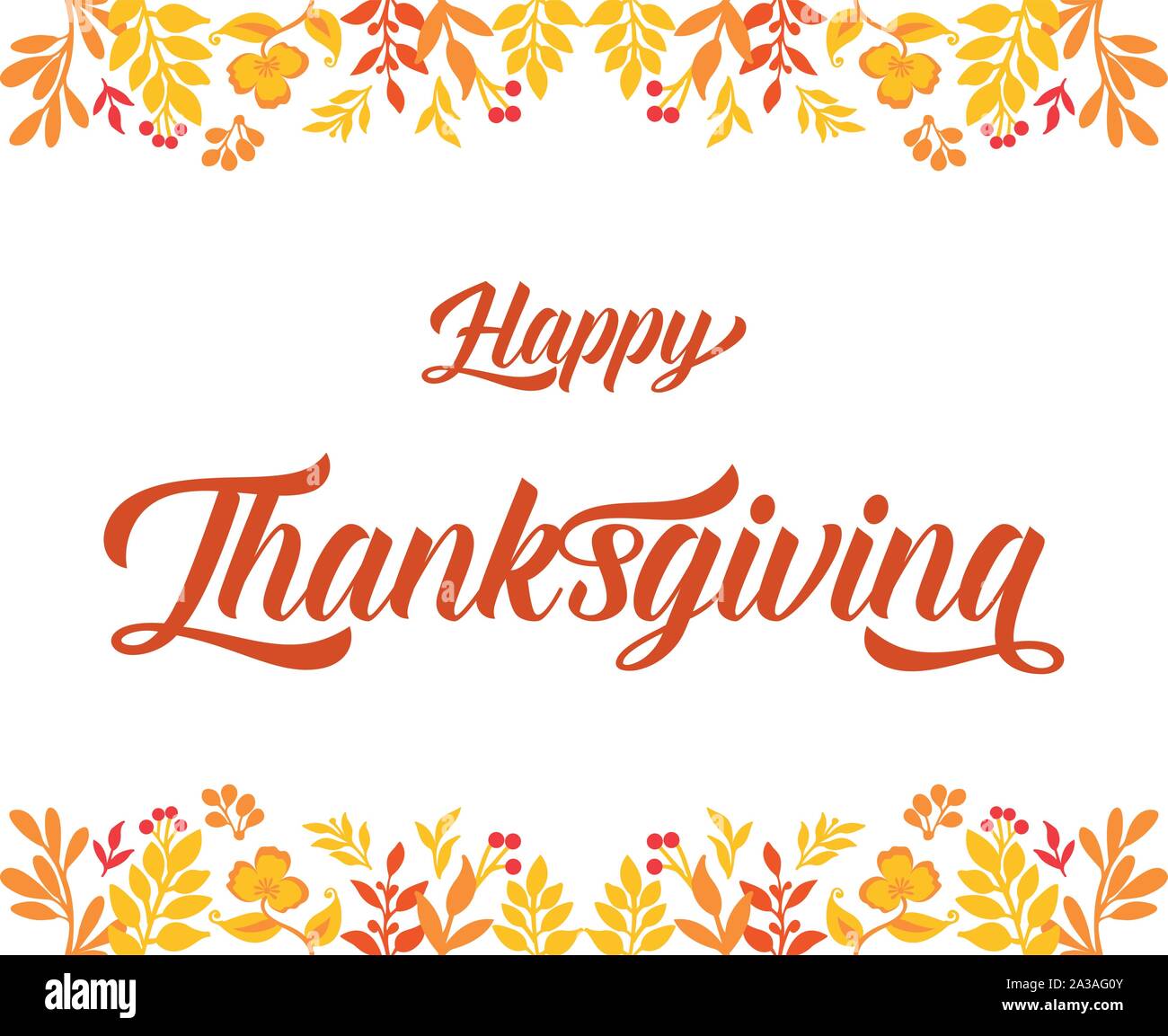 Greeting card or poster for thanksgiving, with motif of autumn leaf ...