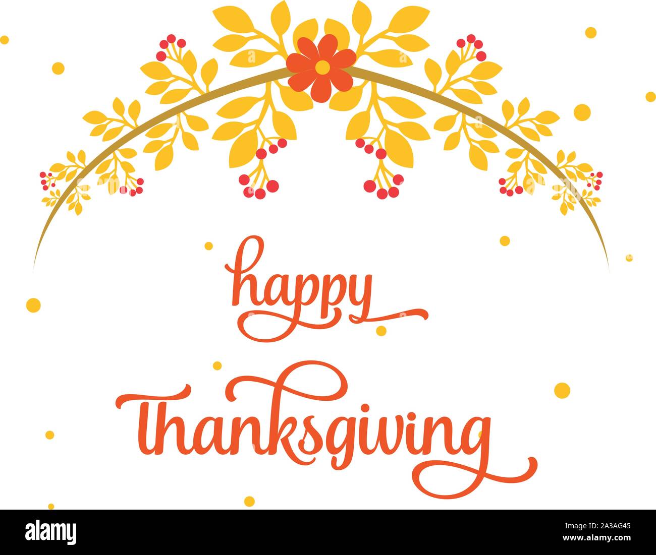 Greeting card or poster for thanksgiving, with motif of autumn leaf ...