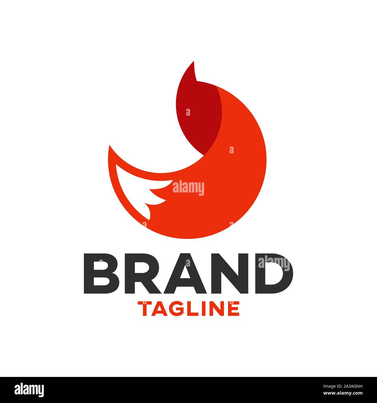 Modern logo fox in a circle Stock Vector