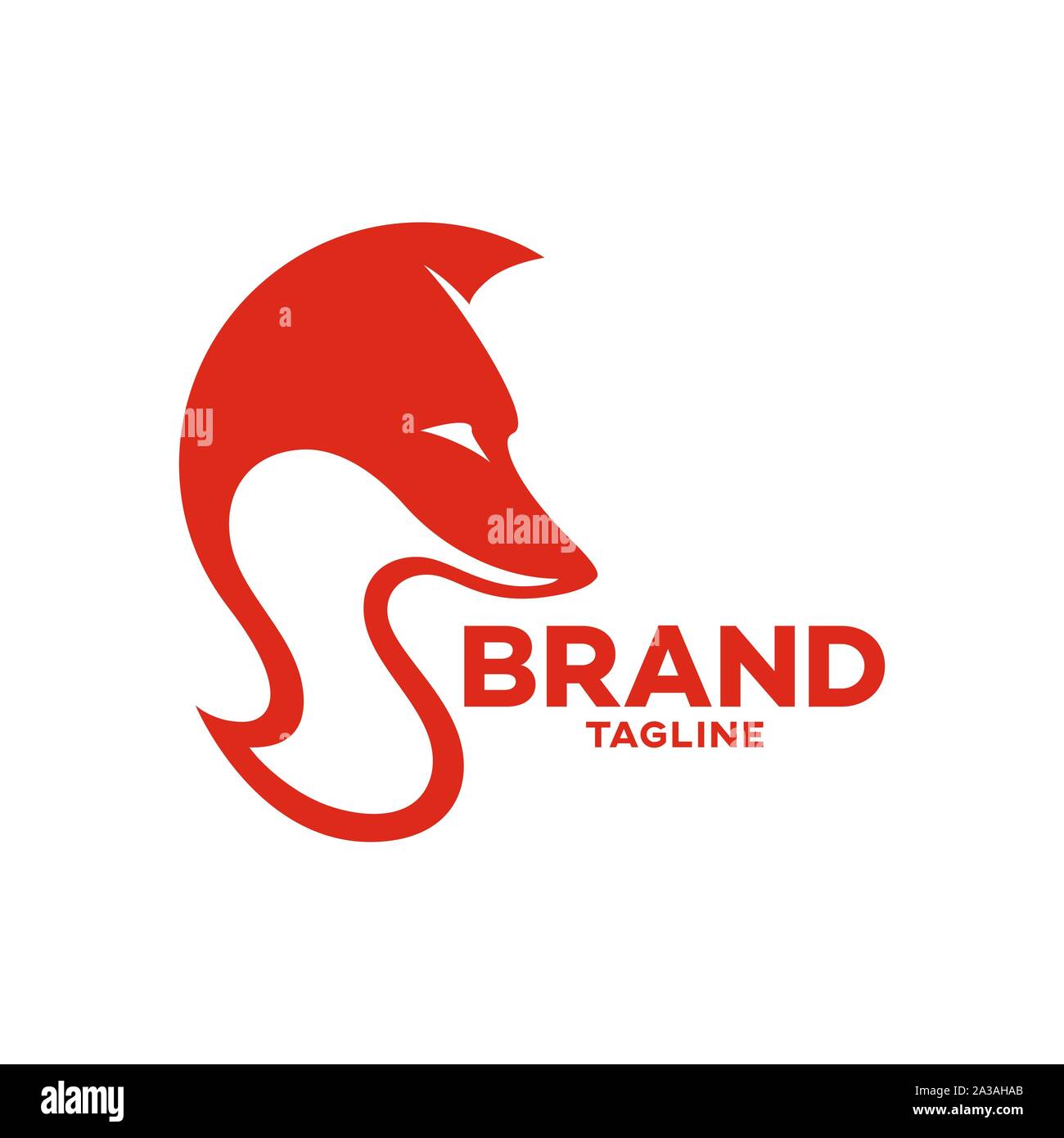 Modern fox and letter S logo Stock Vector