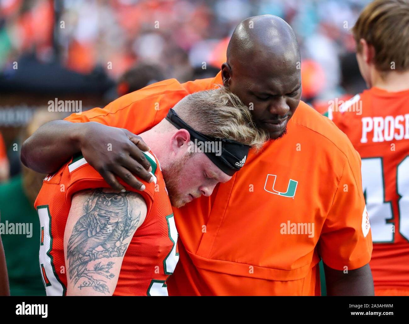 Miami Gardens Florida Usa 05th Oct 2019 Miami Hurricanes Long
