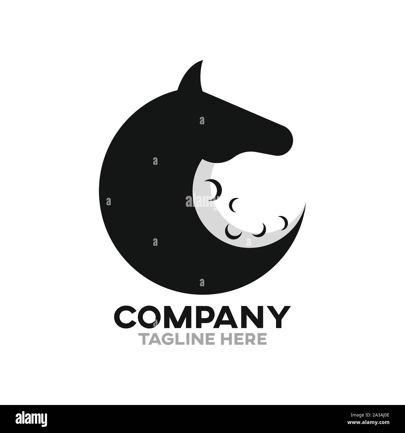 Horse moon silhouette hi-res stock photography and images - Alamy