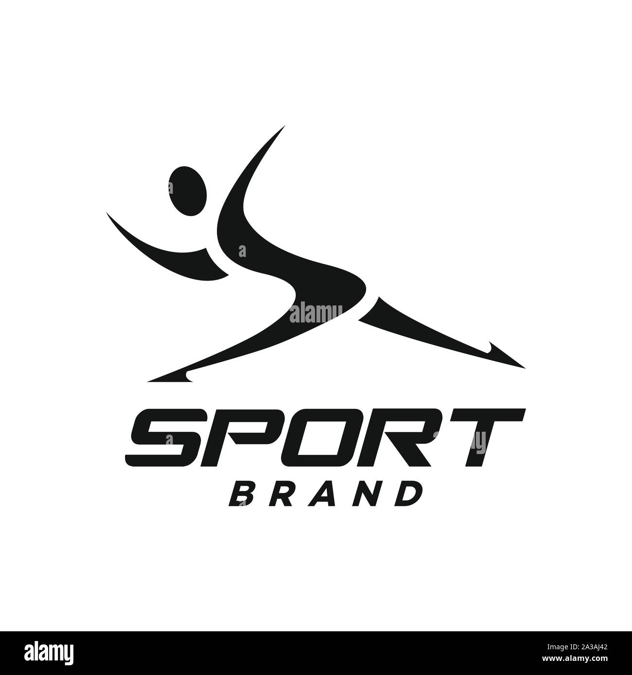 Modern Man And Sport Logo Stock Vector Image Art Alamy