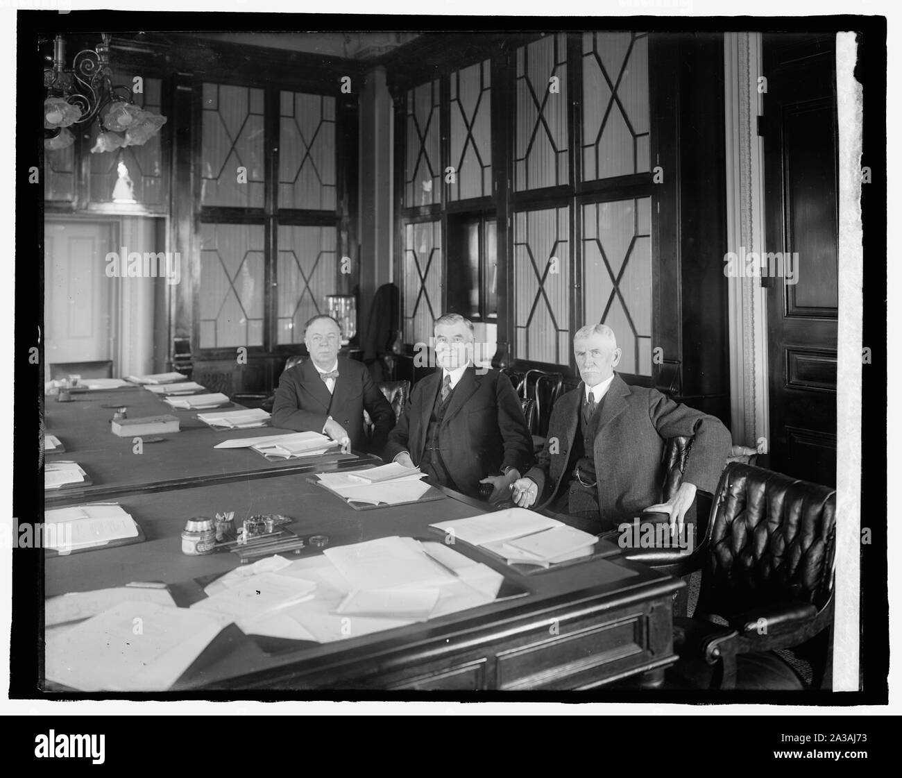 Senators Geo. E. Chamberlain, Chas. S. Thomas of Colo., Jas. H. Brady of Idaho Stock Photo