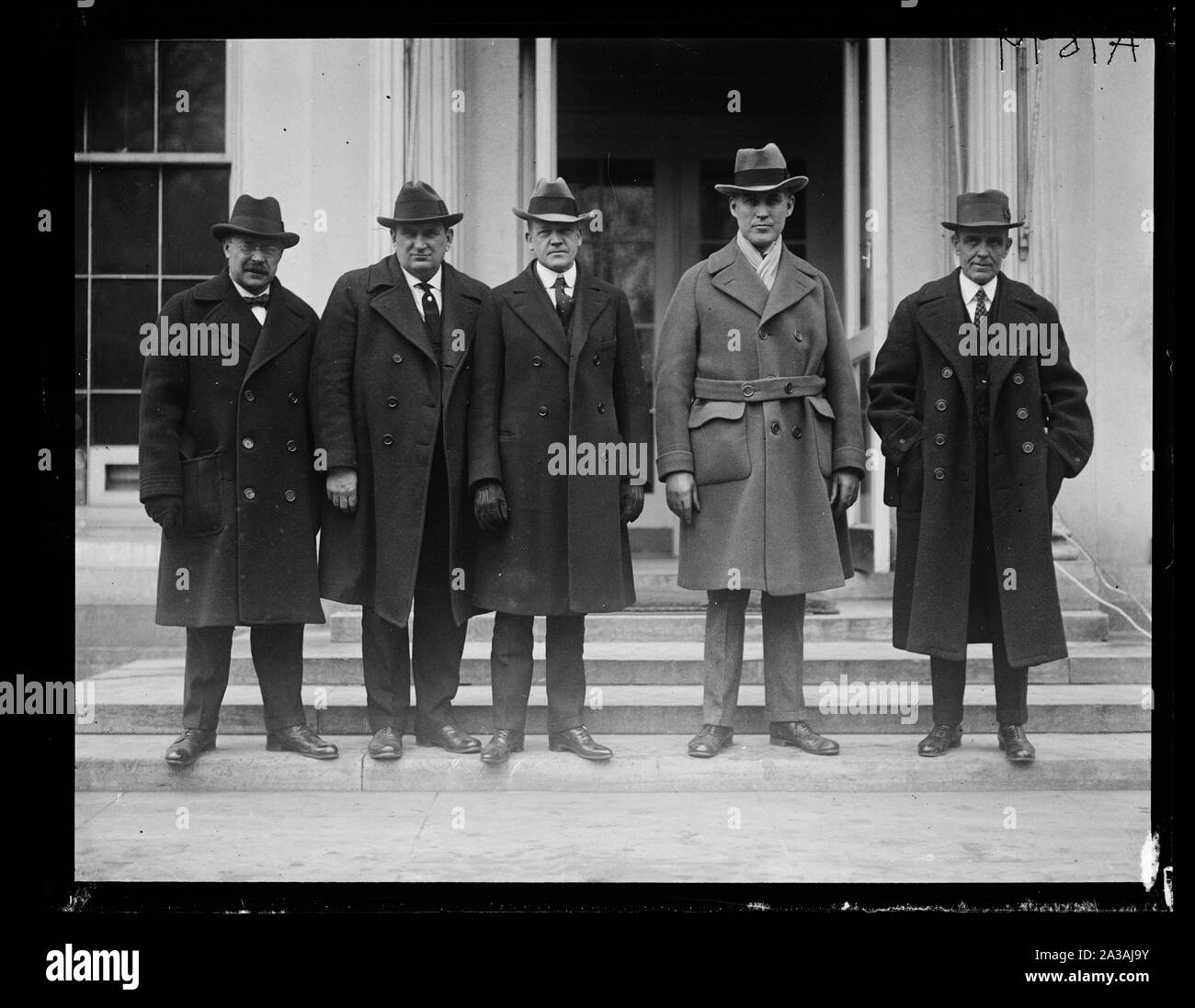 Senators representing the farm states of the northwest met with Pres. Coolidge on Feb. 25th [Magnus Johnson, left; White House, Washington, D.C.] Stock Photo