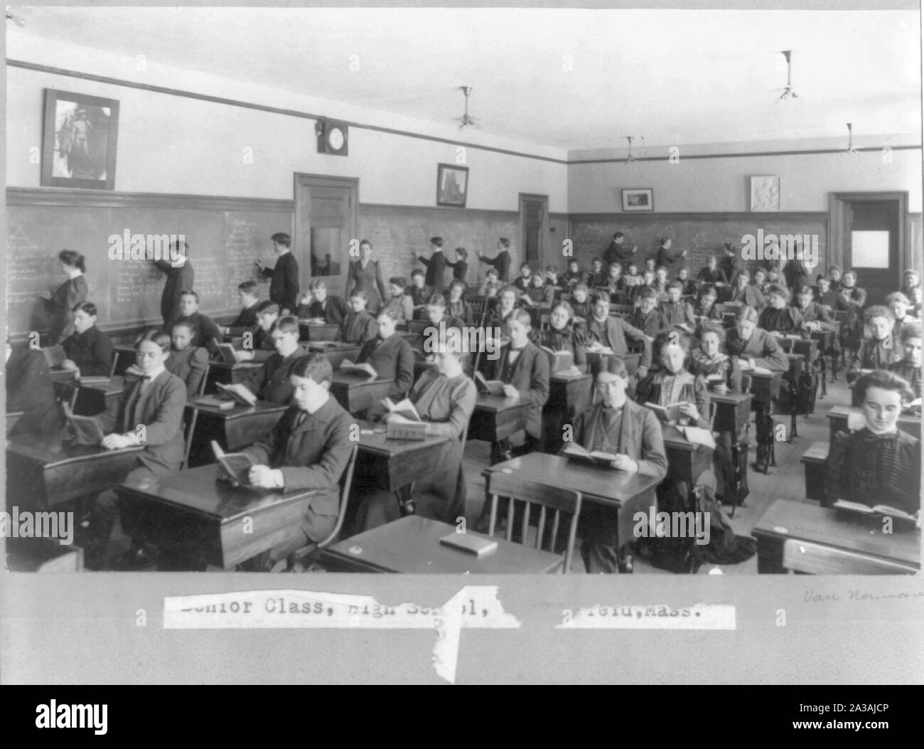 Senior class, High school, Springfield, Mass Stock Photo Alamy