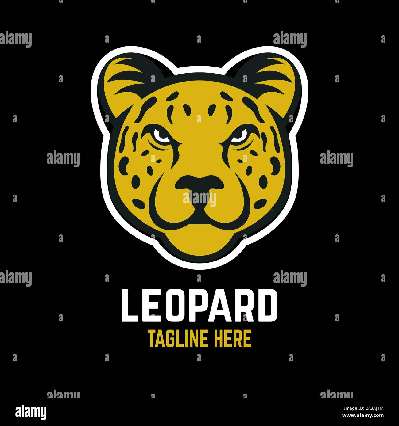 Mascot leopard logo Stock Vector Image & Art Alamy