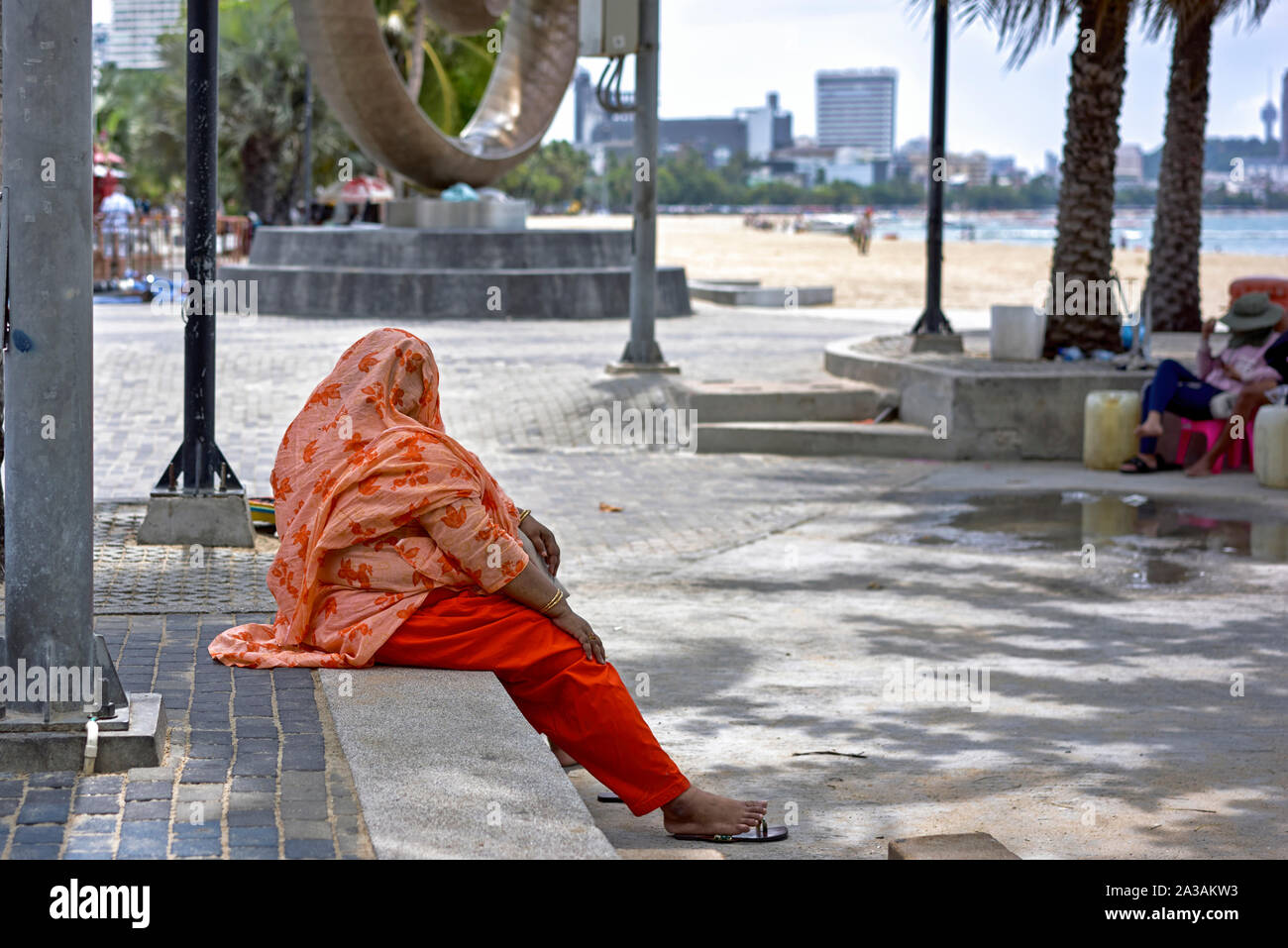Indian woman in sari sitting hi-res stock photography and images - Alamy