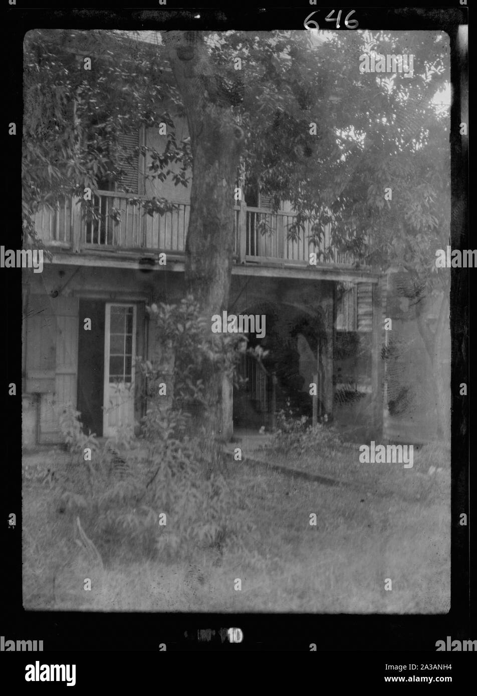 Service wing of a house, New Orleans Stock Photo Alamy