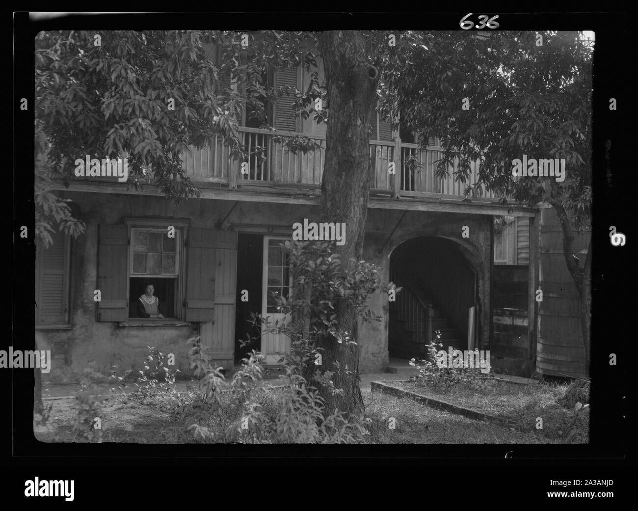 Service wing of a house, New Orleans Stock Photo Alamy