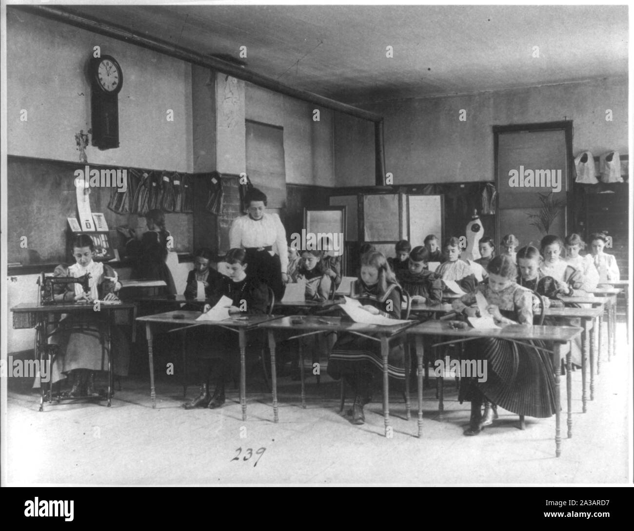 Sewing class, 3rd Division Stock Photo Alamy