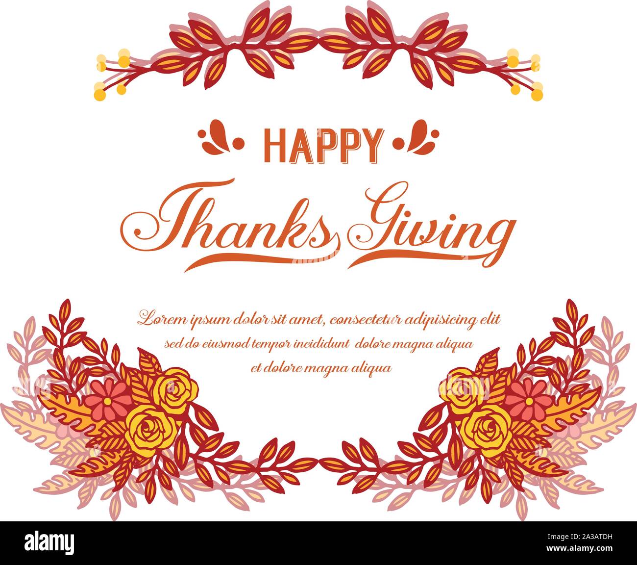 Beautiful autumn leaves flower frame, for various poster thanksgiving ...