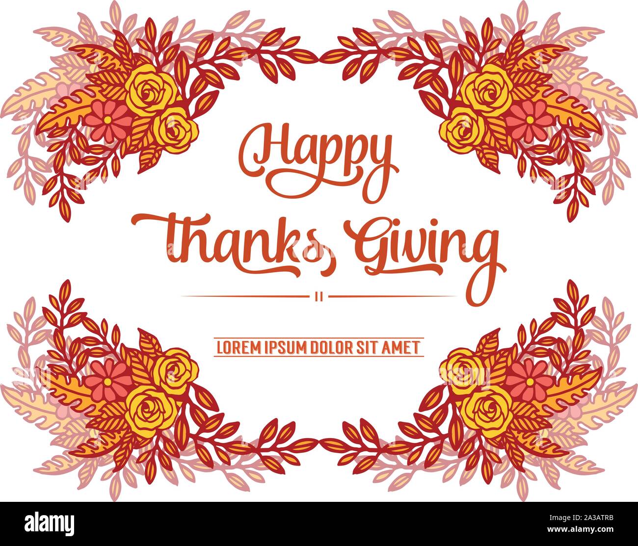 Poster or banner of thanksgiving, with pattern wallpaper of autumn leaf ...