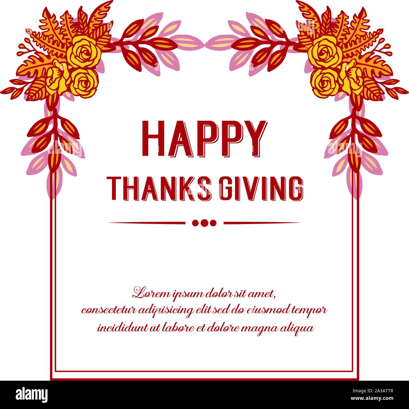 Poster or banner of thanksgiving, with pattern wallpaper of autumn leaf ...