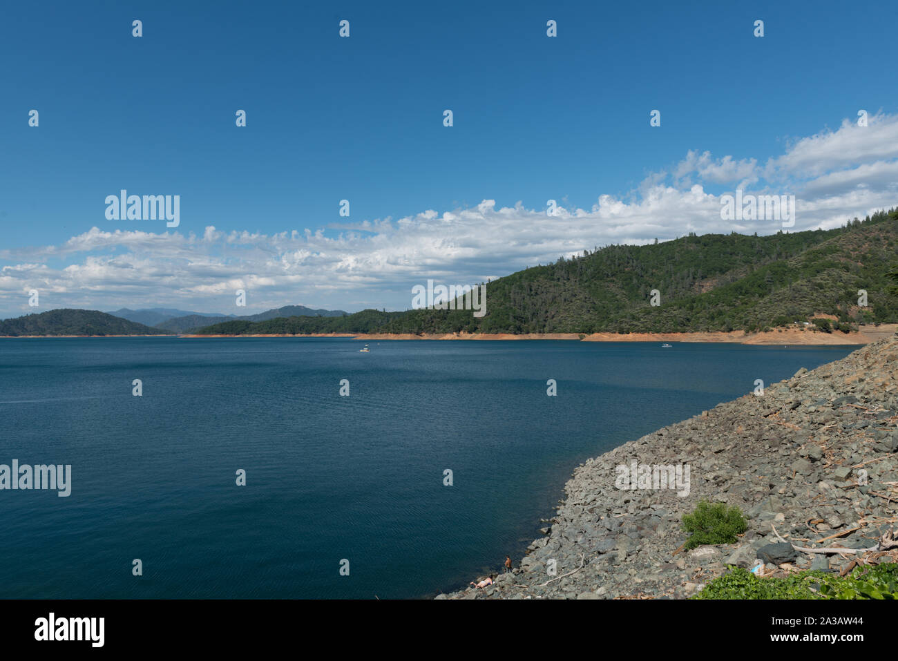 Shasta Lake is an artificial lake created by the construction of Shasta Dam across the