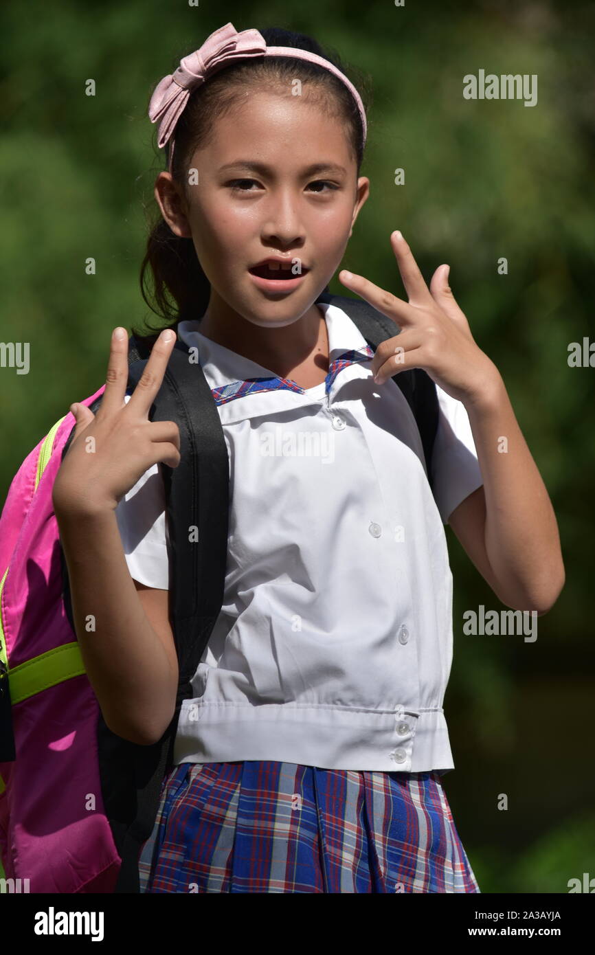 A Fun Girl Student Stock Photo Alamy