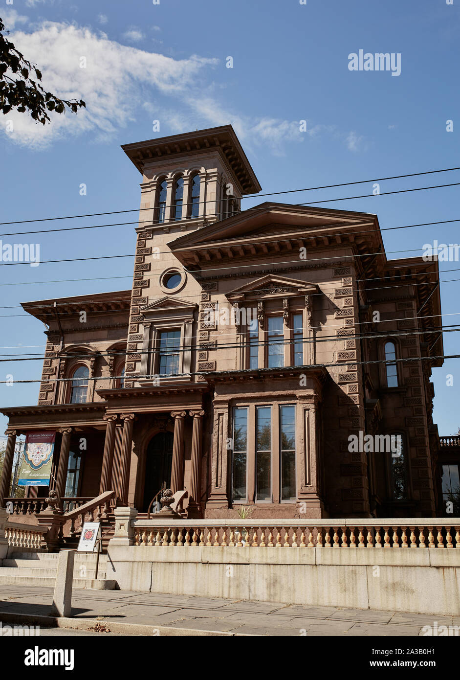 Portland, Maine - September 26th, 2019:  Exterior of Victoria Mansion in Portland (Morse-Libby House) Stock Photo