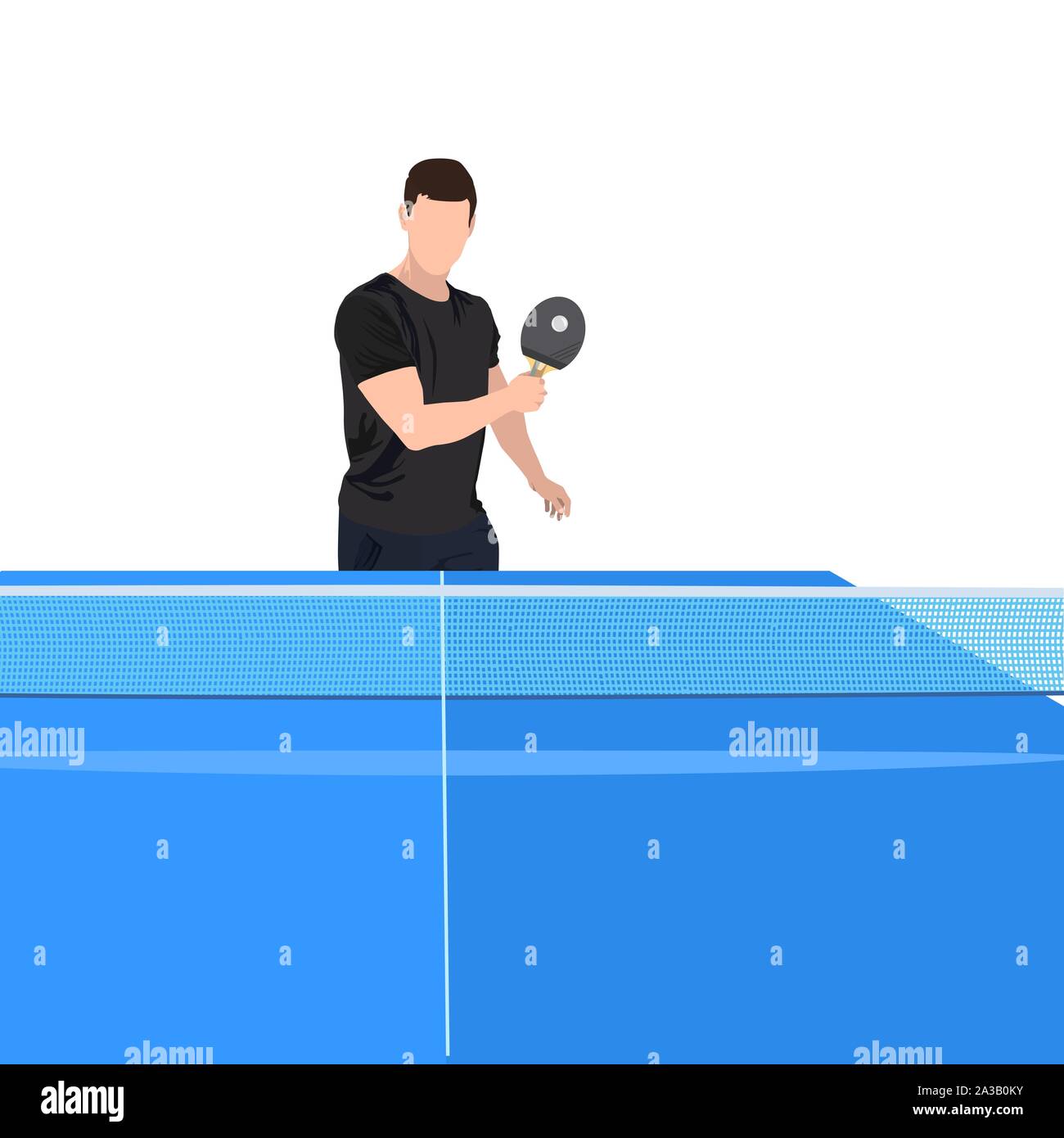 Ping pong game player and equipment, vector isolated illustration Stock Vector Image & Art Alamy