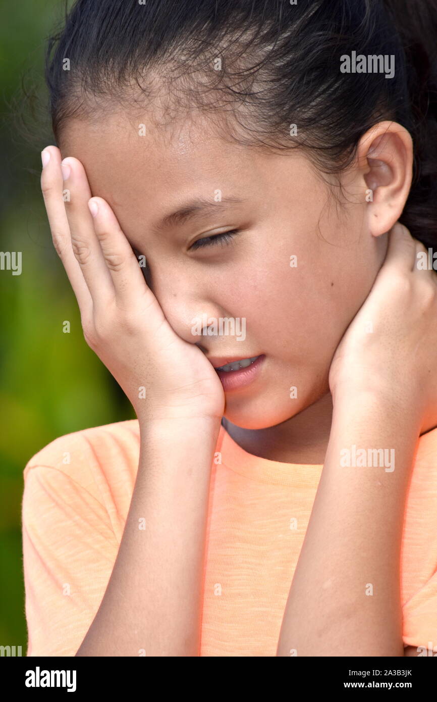 An A Stressful Teenage Female Stock Photo