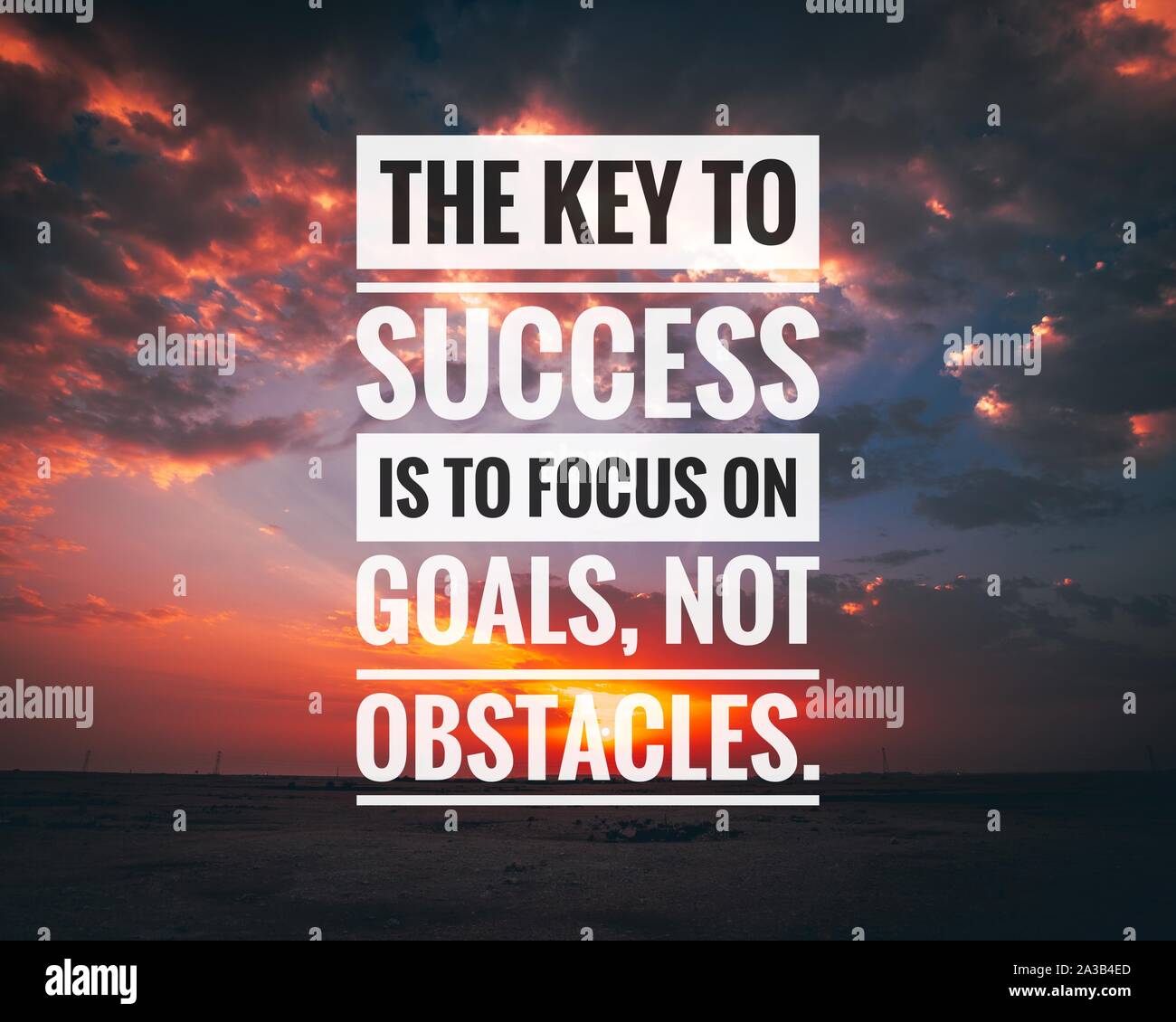 Motivational and inspirational quote The key to success