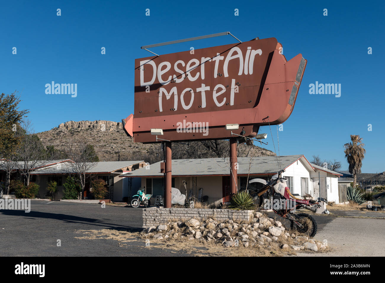 Sign for the Desert Air Motel in Marathon, Texas (This is in Sanderson