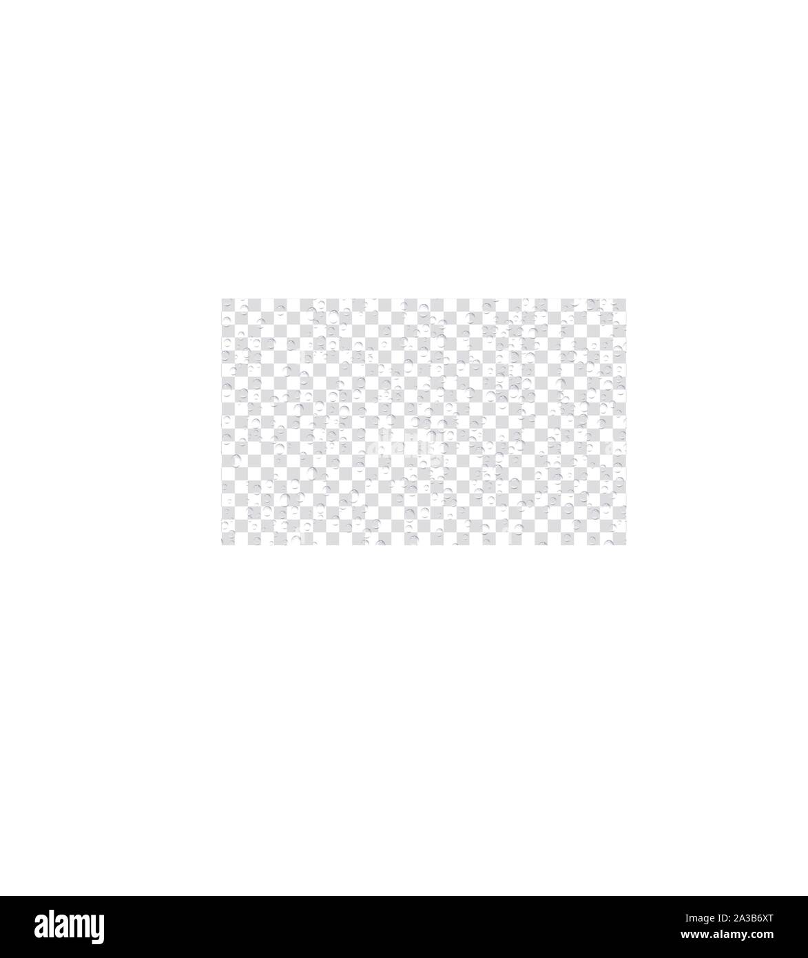 Raindrops on transparent background. Water drops on the window.  Stock Vector