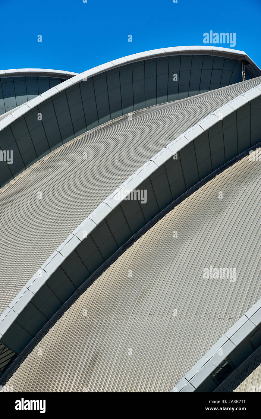Details of the roof of the Armadillo Scottish Event Centre in Glasgow, Scotland Stock Photo