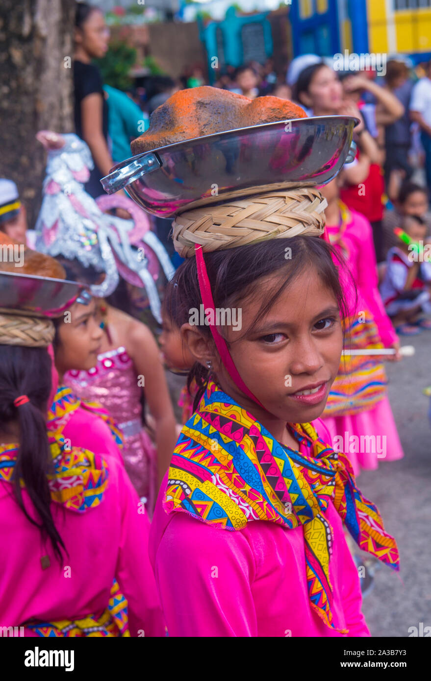 Participant in the Higantes festival in Angono Philippines Stock Photo