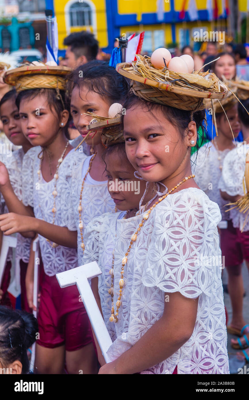 Participants in the Higantes festival in Angono Philippines Stock Photo