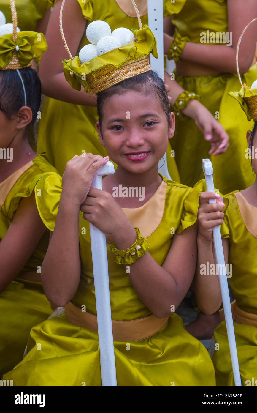 Participant in the Higantes festival in Angono Philippines Stock Photo