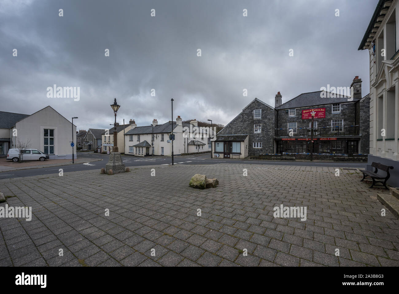 Village centre Princetown, Dartmoor Stock Photo Alamy