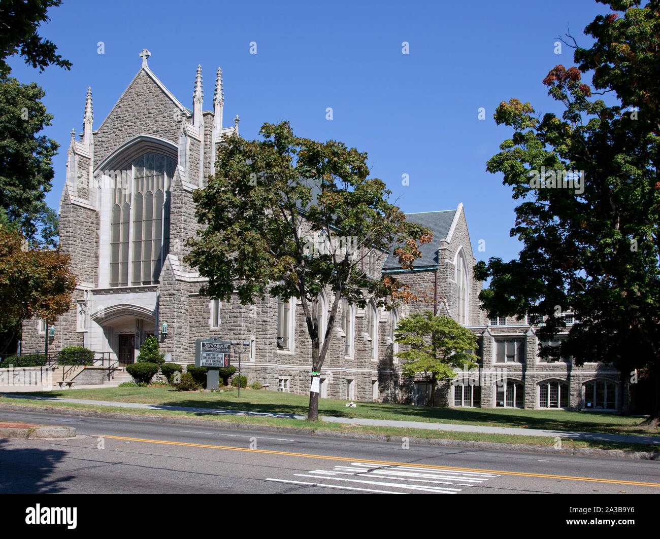 Simpson-Hamline United Methodist Church, 16th St. near intersection with Allison St., NW, Washington, D.C Stock Photo