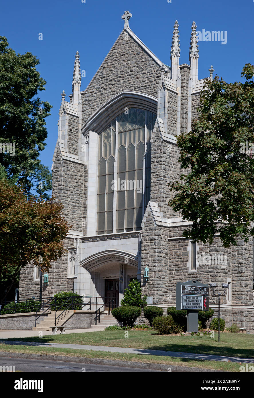 Simpson-Hamline United Methodist Church, 16th St. near intersection with Allison St., NW, Washington, D.C Stock Photo